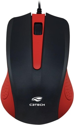 Mouse C3Tech Conexao USB Vermelho - MS-20RD
