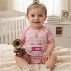 BOBY NOSSO SANTO BATEU ROSA BEBE BRINCALHÃO