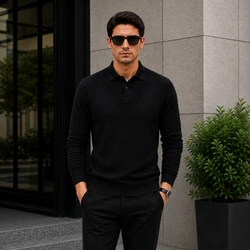 Suéter Polo Velluto em Malha Texturizada Premium com Gola Integrada(COMPRE 1 LEVE2)