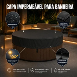 Capa Impermeável para Hidromassagem Banheira ou Spa Redonda