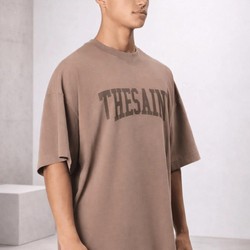 T-shirt Oversized dark stoned Brown