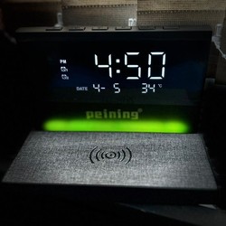 Carregador Indução + Relógio Despertador com mostrador