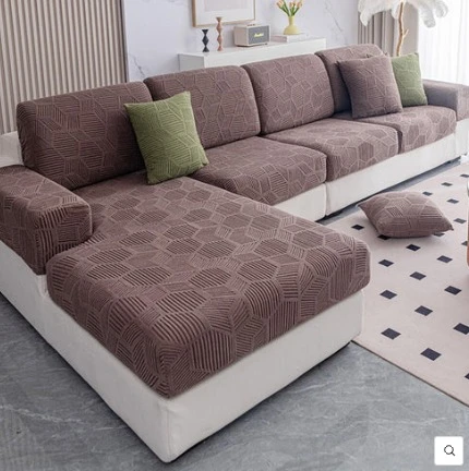 Capa Elástica Impermeável para Sofá Retrátil e Modular com Estampa Colmeia – Cobertura Total