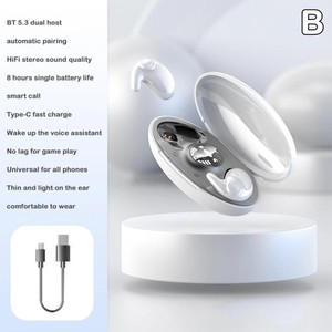 Mini Fone De Ouvido Sem Fio Para Dormir Bluetooth 5.3 TWS IPX5 À Prova D'água Com Microfone