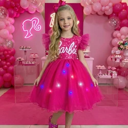 Vestido Fantasia - Barbie Pink Com Led