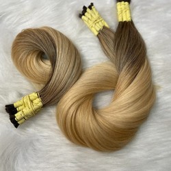 Cabelo Brasileiro Loiro Mesclado 50cm (Raiz Escura) - 100gr