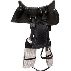 Arreio Cutiano Tradicional de Luxo 18 Polegadas (Preto)