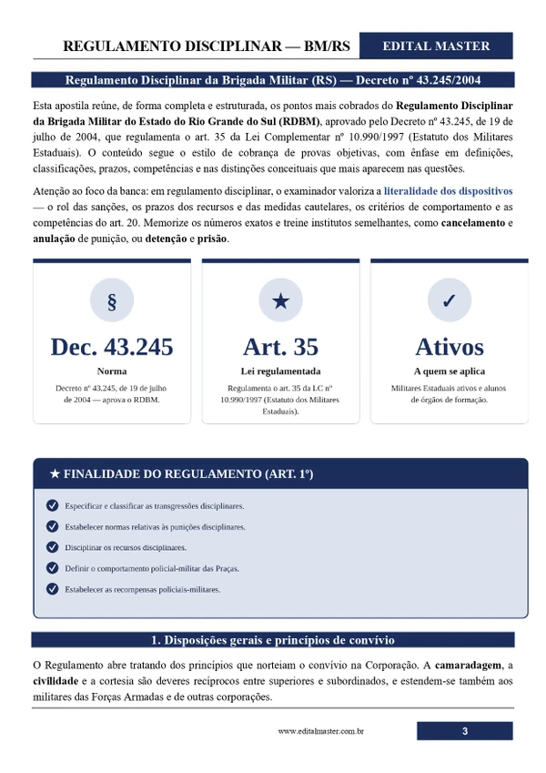 Brigada Militar/RS - 1º Tenente de Saúde