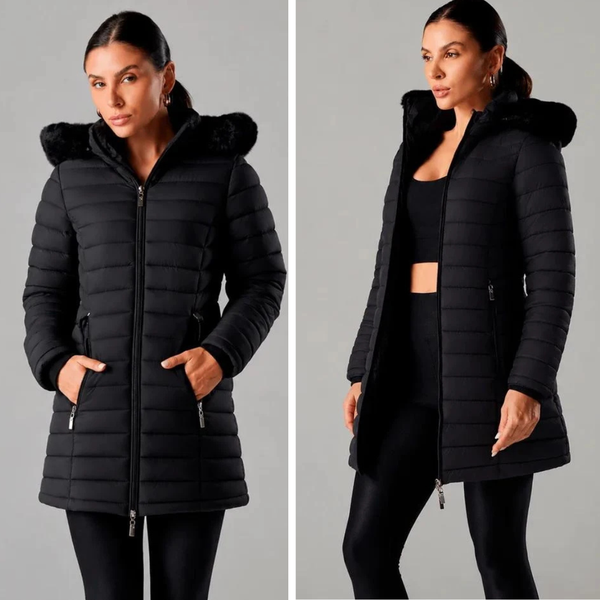 Casaco Feminimo Puffer Alongado Vynara