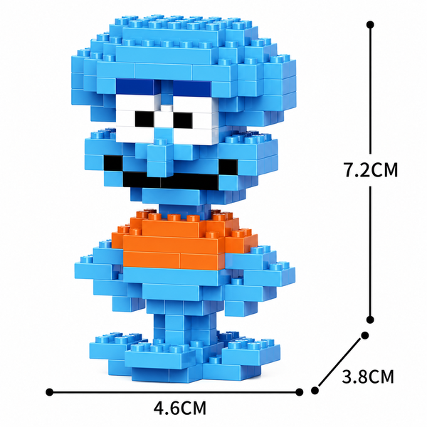 Mini Blocos de Montar Lula Molusco Pixelado Colecionável - 1