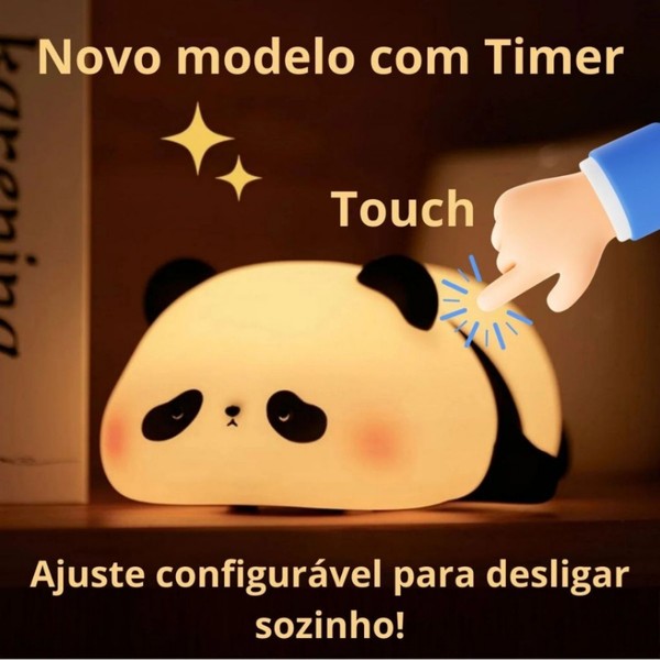 Luzes noturnas LED recarregáveis ​​USB para crianças, lâmpada de silicone fofa de ovelha, panda, coelho, decoração de cabeceira