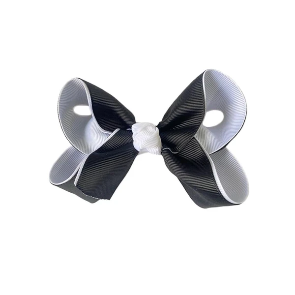 Laço de Cabelo - Duplo Branco e Preto