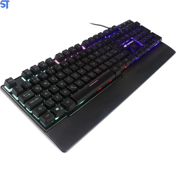 Teclado Gamer C3Tech USB ABNT2 RGB Preto