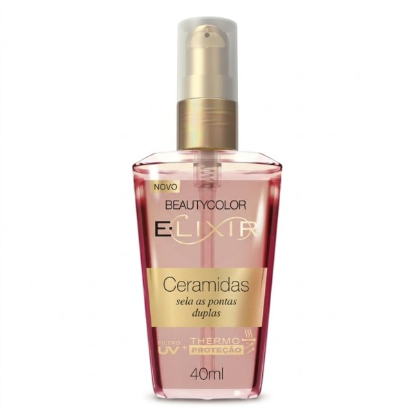 Elixir Ceramidas BeautyColor Sela Pontas Duplas e Controla Frizz em Cabelos Danificados por Química e Calor sem Deixar Aspecto Oleoso ou Pesado 40ml