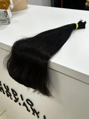 Cabelo Brasileiro Castanho 50 cm Liso (Leves Ondulações) - 100gr