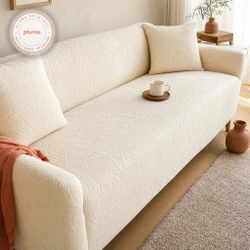 Capa de Sofá Plush Ajustável e Resistente para Casas com Pets