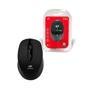 Mouse Sem Fio Recarregavel Dual Mode Preto C3Tech