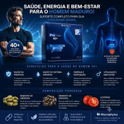 Energia Vitalidade Homem Madureza kit ProMen 40+ COM 60 CÁPSULAS DE 760mg