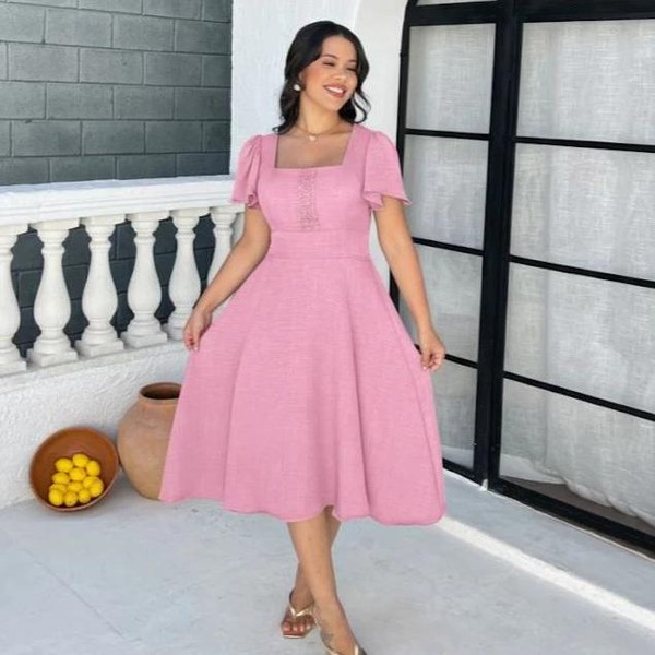 Vestido Midi Luxo 