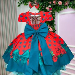 Vestido Temático - Floral Com Corações  