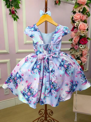 Vestido Temático - Stich Lilás  