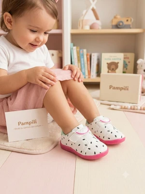 TENIS PAMPILI POM POM BRANCO/PRETO 108178 