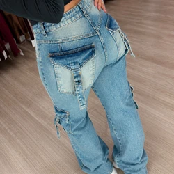 Calça wedleg esverdeada 