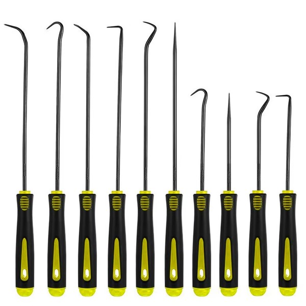Conjunto de picareta e gancho de precisão, 10/4 peças, vedação de óleo de carro/o-ring, mini ganchos de precisão, removedor profissional de extrator