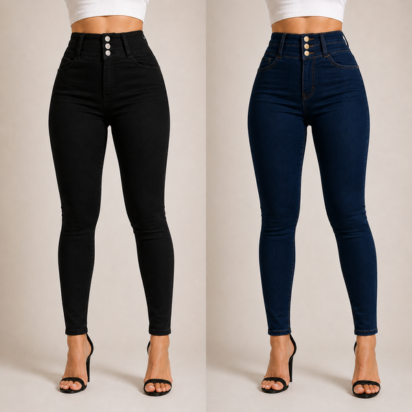Kit 2 Calças Lipo Jeans Modeladoras - |DIRETO DA FÁBRICA|