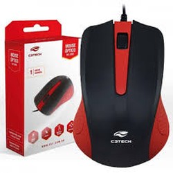 Mouse C3Tech Conexao USB Vermelho - MS-20RD