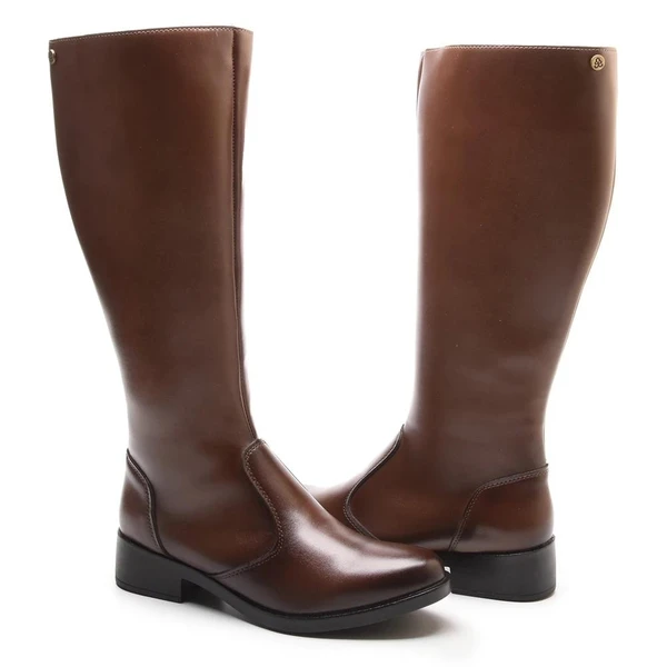 Bota Feminina Montaria Bico Fino Cano Alto 