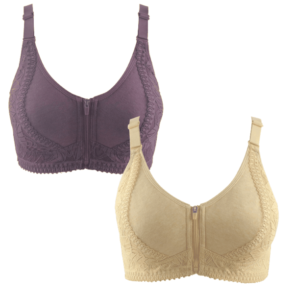 Kit 2 Sutiã de Renda e Algodão Plus Size - Soft Conforto