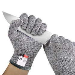 Luvas resistentes ao corte de grau 5, proteção de segurança para corte de vidro HPPE resistente a arranhões para jardineiros