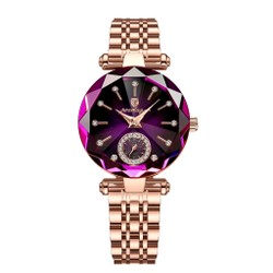 Relógio feminino elegante luxo Poedagar