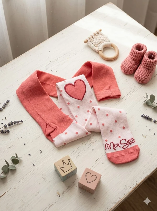 22018 MEIA CALÇA INFANTIL BRANCA MONSUCRE LOVE CORAÇÕES