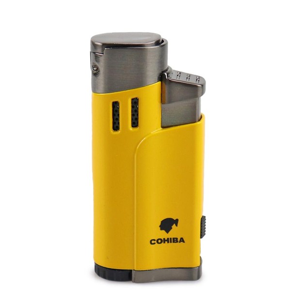 Isqueiro Maçarico Cohiba 076 - Amarelo (4 Chamas)