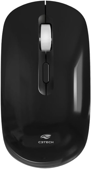 Mouse Sem Fio Recarregavel C3Tech Preto - M-W80BK