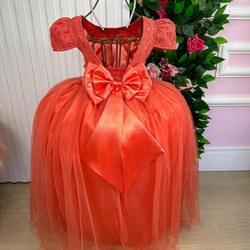 Vestido Luxuoso Longo Rendando – Terracota