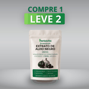 Herbavita® Alho Negro Fermentado 6.000mg - 10% de Desconto no Pix + Frete Grátis