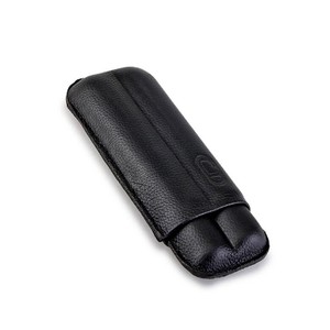 Porta 2 Charutos em Couro Crawdaut Long - Preto
