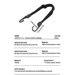 Seametal tiras de capacete para banco traseiro de motocicleta, corda elástica para capacete de motocicleta, ajuste de alça fixa, corda de mercadorias, 60cm/90cm