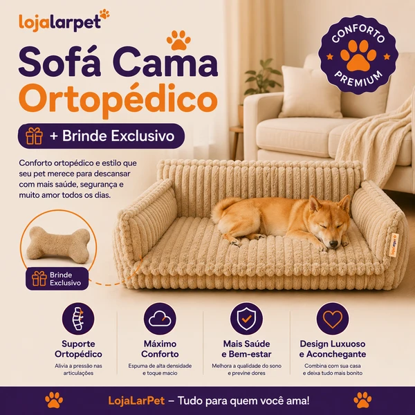 Sofá Cama Ortopédico + Brinde Exclusivo
