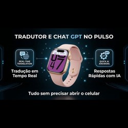 Smartwatch Microwear S10 Pro Chat GPT 1GB IP68 Dourado