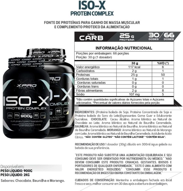 ISO X PROTEIN- 900G - X PRO NUTRITION