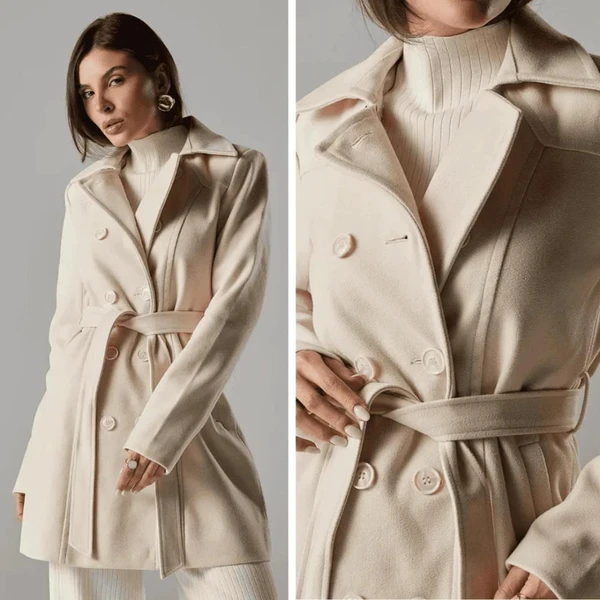 [Compre 1 Leve 2] Casaco Feminino Lã Batida Alongado Milano