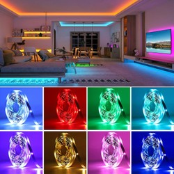 Luzes de tira led rgb 5m 10m 20m 30m luz da sala led com controle app fita flexível luces fita led para decoração do quarto