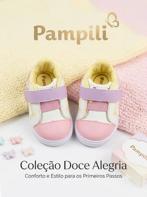 TENIS PAMPILI POM POM BRANCO/COLORIDO 108194 