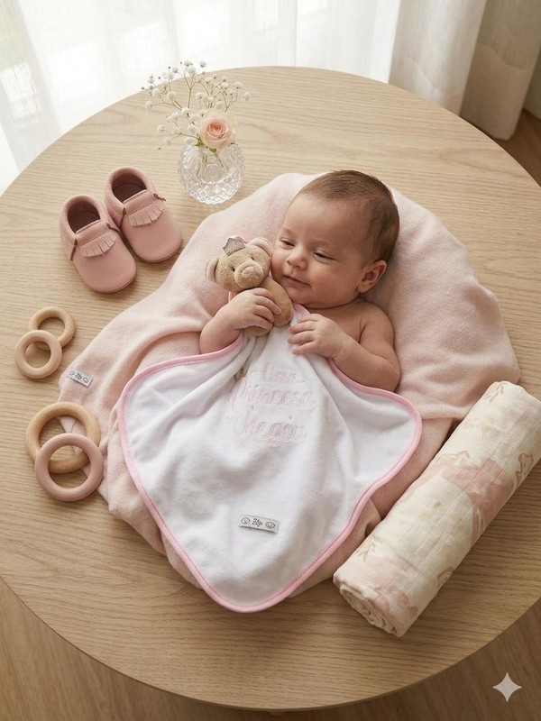 NANINHA ZIP BLANKET CETIM UMA PRINCESA CHEGOU ROSA