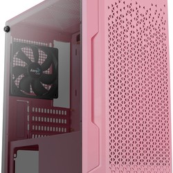 Gabinete Gamer Aerocool ATX Trinity Mini V1 Lateral em Vidro Rosa