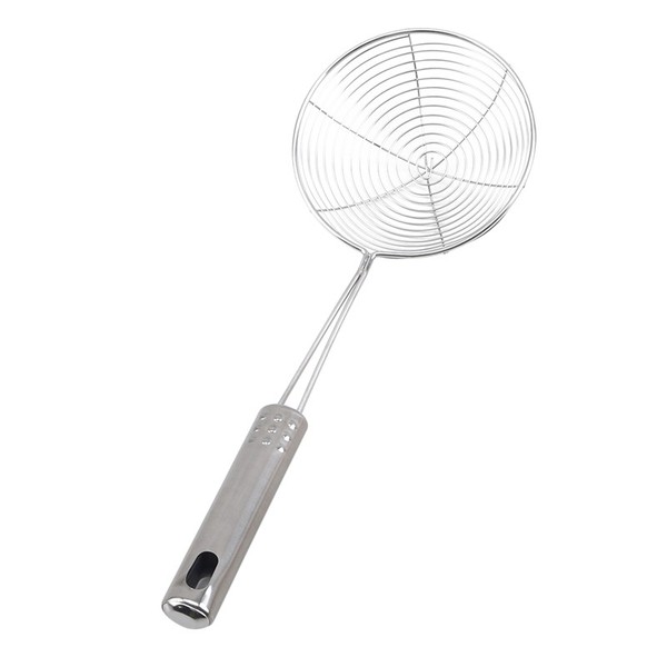 Skimmer oval de aço inoxidável, filtro de malha, pote de óleo, filtro de alimentos, panelas, filtro frito, filtro de cozinha, ferramenta de cozimento